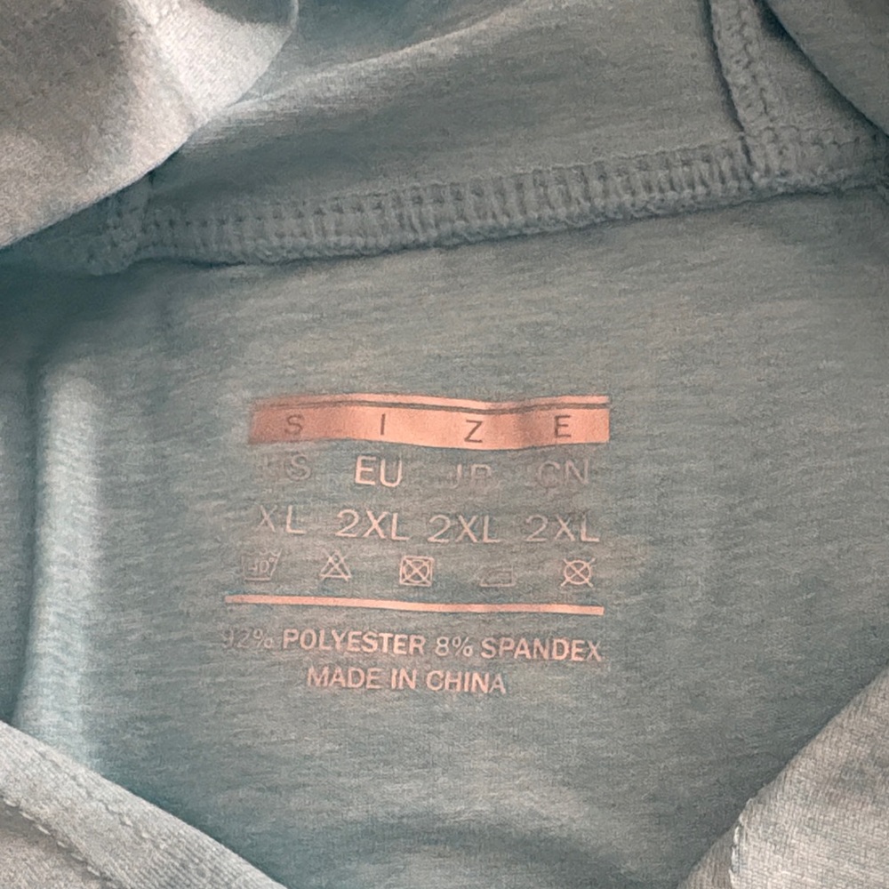 Soft Light Blue Hooded Pullover Top - Picture 2 of 4
